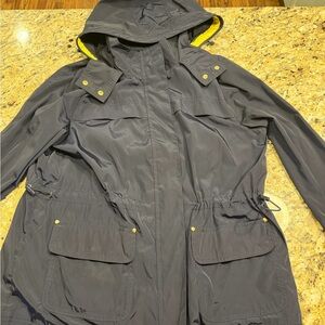 GAP Navy Hooded Jacket with Gray Lining